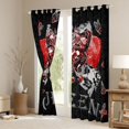 thumbnail image 3 of jejeloiu Chic Bohemian Butterfly Curtains (2-Pack 42x84) Cheetah Bowknot Blackout Red Gray Breathable Decor For Adults, 3 of 6