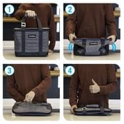 CleverMade Pacifica 30-Can Collapsible Soft Cooler Bag, Leak-Resistant, Gray