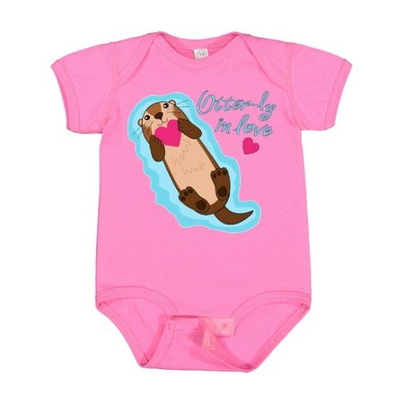 

Inktastic Otter-ly in Love-otter with Heart Gift Baby Boy or Baby Girl Bodysuit