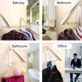 thumbnail image 3 of Qiilu 80cm Rod Retractable Folding Clothes Drying Rack Dual Bracket Wall Hanger for Hotel Balcony,Home Drying Rack,Wall Drying Rack, 3 of 8