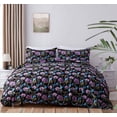 thumbnail image 2 of Floral Duvet Cover Set Cornflower Black Queen, 2 of 8