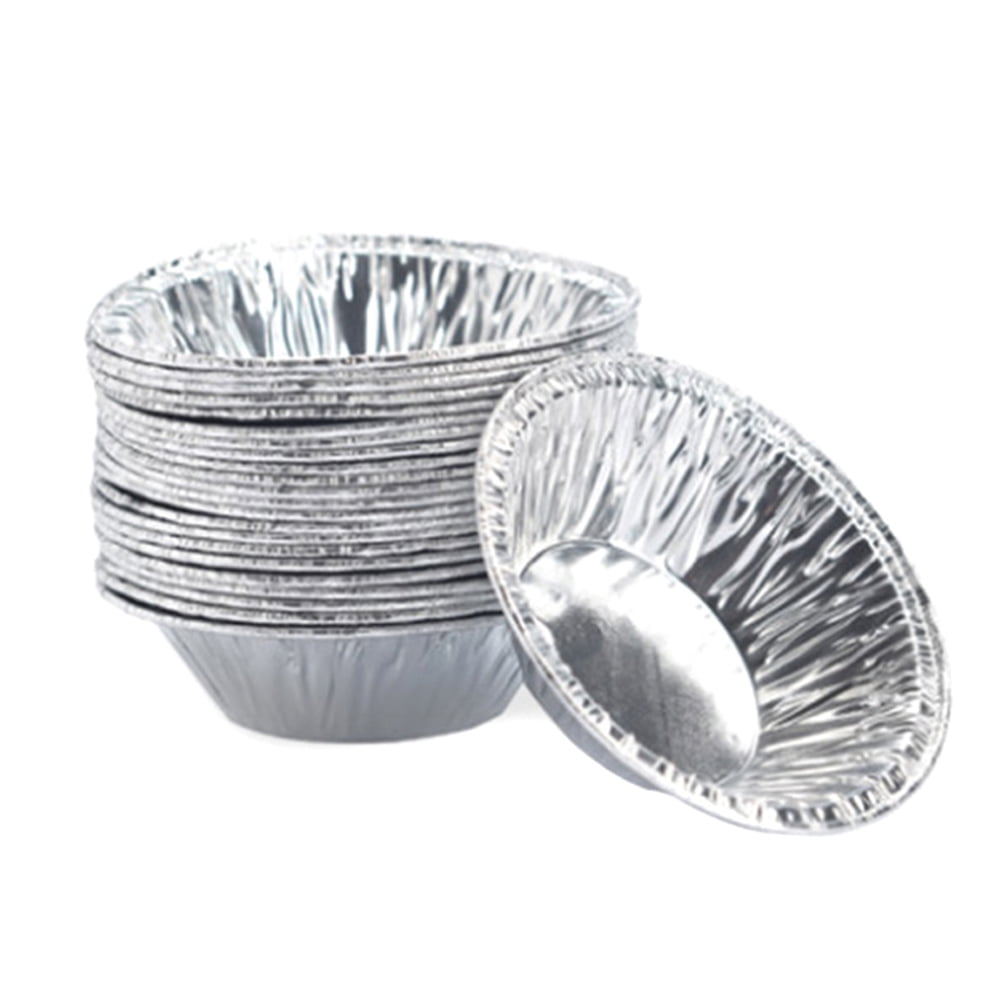 300pcs Disposable Aluminum Foil Egg Tart Pan Molds Mini Pot Pie Baking Plate 