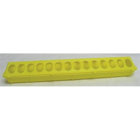 UPC: 0084369162920 | Little Giant Farm & Ag 820YELLOW 20  X 4.5  Yellow Plastic Flip-Top Poultry Ground Feeder