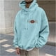 thumbnail image 1 of Sudadera con capucha para hombre, estilo casual, con cuello redondo, estampado, manga larga, blusa de poliéster, 1 of 6