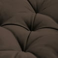 thumbnail image 4 of 20"x20" Oversized Square Tufted Floor Pillow in Faux Velvet Fabric - Single, Brown, 4 of 6