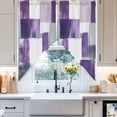 thumbnail image 4 of Purple Grey Swag Valances for Windows 2 Pack Graffiti Abstract Mottled Color Block Modern Art Swag Kitchen Curtains 63 Inches Long Rod Pocket Short Window Treatment for Kitchen Bathroom 36"x63", 4 of 8