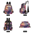 thumbnail image 2 of Casual Raptor Surrounded by Flowers Backpack for School,College and Travel, Water Resistant Bookbag,, 2 of 7