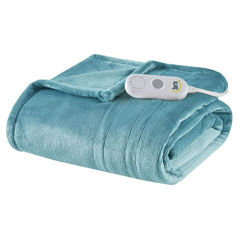 Teal heated throw sale