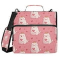 thumbnail image 2 of Zipper Binder 3 Rings Stationery Office Files Daily Organizer File Folder Storage Bag White Fat Cat, 2 of 8