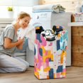 thumbnail image 5 of Yayeee Freestanding Laundry Hamper with Handle Collapsible Large Storage Basket for Clothes, Art Geometric, 5 of 7