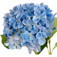 thumbnail image 4 of 3pcs Artificial Hydrangea Silk Flowers Bouquet Stunning Hand Touch Resilient Perennial Flora Shrub for Outdoor Indoor Wedding Christmas Home Decor (18.5inch, Blue),Blue,18.5inch, 4 of 6