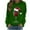 Green, variant on BangWanChi Sweatshirts for Women Christmas Graphic Women Fashion Casual Print Round Neck Loose Long Sleeve Sweatshirts Blouse