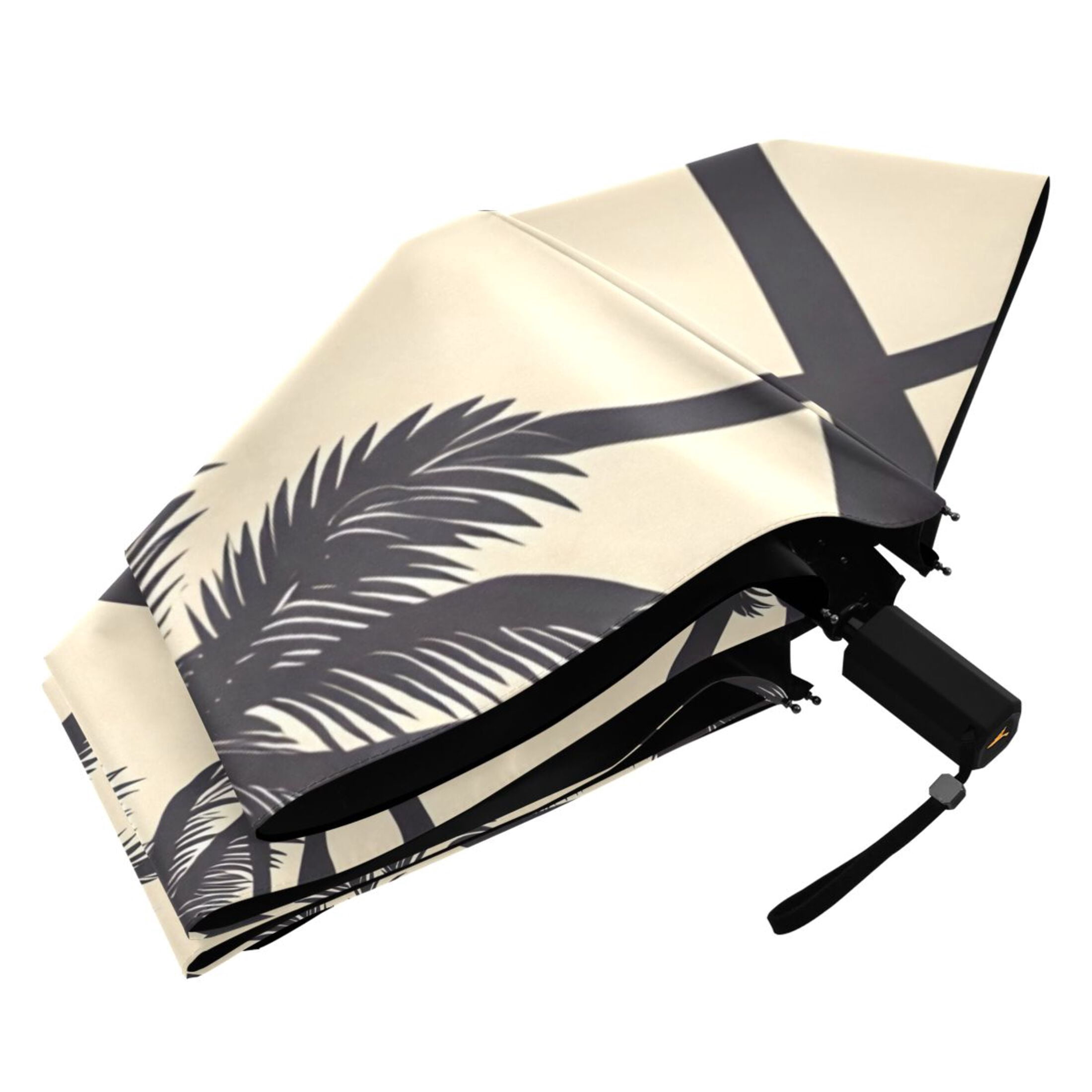 ALAZA Palm Tree-a5 UPF 50+ Compact Folding Umbrella for Rain Travel Umbrella Packable
