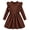 Brown, variant on Lanbubble Toddler Girls Long Sleeve Ruffle Dress Cable Knit A-Line Sweater Dress Soft Fall Winter Dresses 3T-6T