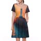 thumbnail image 1 of Disketp Lighthouse At Sunset Coast para Vestido de Manga Corta para Mujeres, Vestidos de Verano para Mujeres, Casual y Holgado para la Playa, 1 of 6