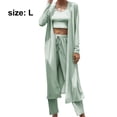 thumbnail image 2 of Chaqueta de punto de 3 piezas para mujer, camisetas sin mangas cortas, conjunto de pantalón palazzo de pierna ancha, mono Zhivalor BST3000736-3, 2 of 6