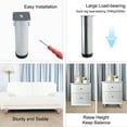 thumbnail image 5 of Uxcell 7 Inch Furniture Legs Stainless Steel Feet Sofa Adjustable Height 2 Pack, 5 of 7