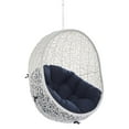 thumbnail image 3 of Modway Hide Sunbrella® Fabric Swing Outdoor Patio Lounge Chair Without Stand in White Navy, 3 of 6