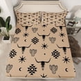 thumbnail image 3 of Feelyou Brown Sheep Skull Twin Sheet Sets for Men, Vintage Western Aztec Twin Fitted Sheet, Hippie Bohemian Style Flat Sheet, Breathable Home Decor, 3 Pieces, 3 of 8