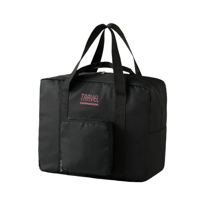 Bolsa de lona de viaje plegable, bolsa de almacenamiento de viaje de gran capacidad, bolsa plegable portátil, bolsa de avión, bolsa de cosméticos Wmkox8yii HFSH1104