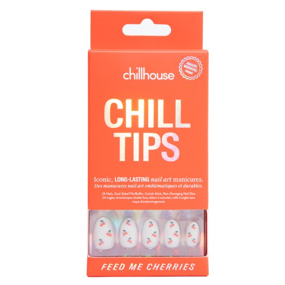Chillhouse - Press Ons Tips Nails - Oval - Feed Me Cherries - 30 Tips