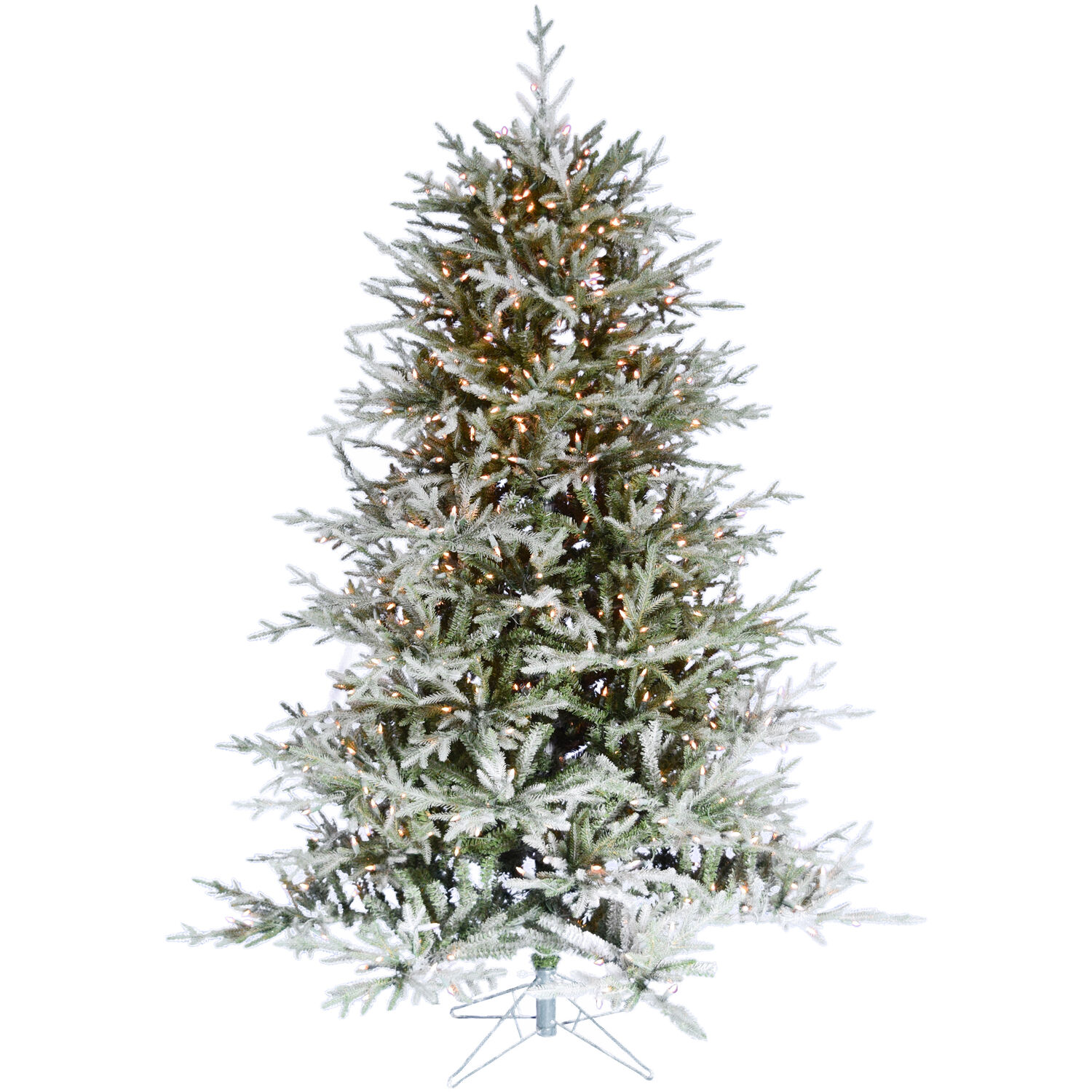 Fraser Hill Farm 9.0Ft Highland Frosted Green Prelit Christmas Tree with EZ Connect Multi Color