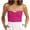Hot Pink, variant on JIUKE Tube Tops for Women Strapless Sleeveless Crop Shirts Ribbed Knit Going out Tops Slim Fitted Solid Basic Tees