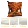 thumbnail image 4 of Fenyluxe Orange Leaves Short Plush Throw Pillow Cover for Couch Sofa Indoor Outdoor Autumn Style 1PC 20x20in, 4 of 5