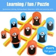 thumbnail image 5 of Regalo educativo, 1 juego de tablero de ajedrez XO apilado, juego interactivo para padres e hijos, acabado de lujo, 5 of 5