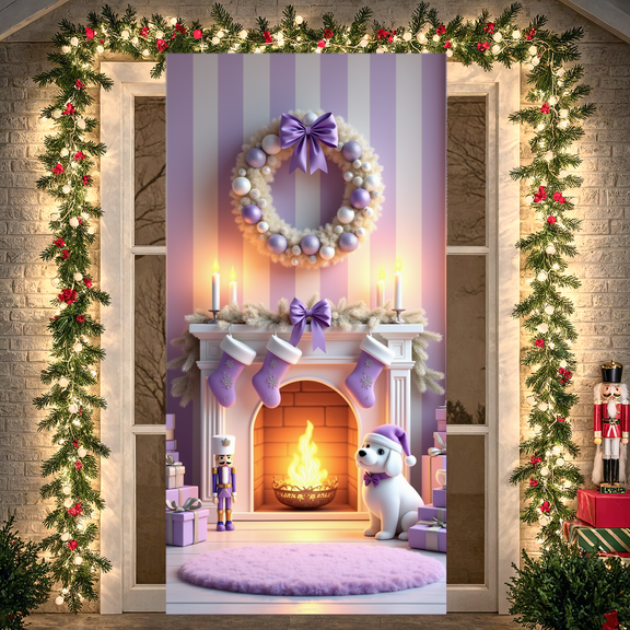 Colorful Theme Happy Holidays Banner Decorative Design Christmas Decoration Holiday Decor Party Backdrop for Christmas Celebration Indoor Decoration Winter Party