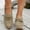 Khaki, variant on WAVSUF Women's Fashionable Flat Loafers, Low Heel Arch Support Soft Sole Casual Dressy Shoes Khaki Size 37