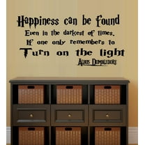 Decal ~ HAPPINESS can be found #2: Potter Theme: Wall Decal 13" x 27"