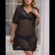 thumbnail image 5 of Vestido de Baño de Crochet Calado para Mujer, Ropa de Playa Informal, Negro, Talla M, 5 of 8