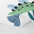 thumbnail image 5 of Erosebridal Multicolor Dinosaur Graffiti Bed Spread Queen,Jungle Dino Egg Queen Coverlet Set For Boys,3pcs, 5 of 7