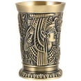 thumbnail image 2 of FRCOLOR 2pcs Shot Glass Metal Wine Cup Vintage Shot Glass Decorative Wine Cup Copper Wine Cup, 2 of 8