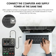 OWSOO Audio Interface Professional Recording Sound Card 16bit/48kHz USB Audio Interface Sound Card 2-In & 2-Out with 48V Phantom Power USB-B Cable Studio Recording Equipment for Recording Orches