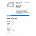 thumbnail image 2 of Left Door Mirror Glass - Compatible with 2008 - 2013 Audi S5 2009 2010 2011 2012, 2 of 2