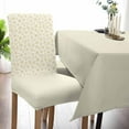 thumbnail image 6 of Chair Covers for Dining Room Set of 4,Christmas Winter Snowflakes Stretch Seat Protector Removable Washable Chairs Slipcovers for Kitchen Banquet Wedding Hotel,Gold and White, 6 of 6