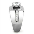 thumbnail image 4 of Luxe Jewelry Designs Men's Stainless Steel Ring with Square Cubic Zirconia - Size 12, 4 of 4