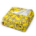 thumbnail image 2 of Wijzvio Yellow Duck Throw Blanket Soft Fuzzy Fleece Blanket For Couch Bed Living Room Decoration 80"X60", 2 of 9