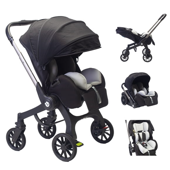 Carriola Para Bebé Starkids Lyra Convertible A Autoasiento Negro