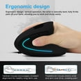 thumbnail image 6 of TSV Wired Ergonomic Vertical Mouse, Large Ergonomic Computer Mouse High Precision Optical Mice with 6 Buttons, Adjustable 2400DPI and Reduce Wrist Pain for Office Gaming PC Computer Laptop, Black, 6 of 6