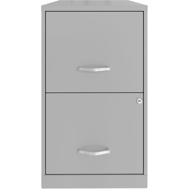 UrbanPro 18" 2 Drawer Metal File in Arctic Silver Finish