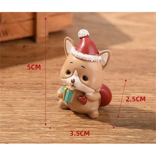 Artesanías creativas europeas de resina, exquisita mini decoración familiar de Navidad, animal PEQUEÑO, decoración del hogar, regalo de Navidad