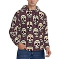 thumbnail image 2 of Pofeuu funny Skull star Print Mens Casual Hooded Collar Drawstring Hoodies Pullover Sweatshirts Casual Long Sleeve Shirts-Medium, 2 of 7