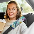 thumbnail image 6 of 2-Pack Seat Belt Covers with Flannel Seatbelt Shoulder Strap Case Adjustable Straps Soft Padding for Car Watercolor White Daisies Medium, 6 of 8