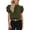 Army Green, variant on Blouses for Women Dressy Casual Spring Summer Ruffle Short Sleeve Mock Neck Work Shirts Tops Fashion Clothing