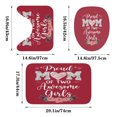 thumbnail image 2 of Proud Mom of Two Awesome Girls Floral 3pcs Bathroom Rug Set - Non-Slip Red Flannel Bath Mat, 2 of 6