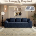 thumbnail image 2 of 71" Corduroy Cloud Loveseat Sofa for Small Spaces, Memory Foam Boneless Couch in a Box, Compressed Small Loveseat for Living Room Bedroom Apartment, No Assembly Required, 2 of 8