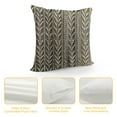 thumbnail image 4 of JEUXUS Cozy Striped Herringbone Flange Throw Pillow Covers, Aesthetic Embossed Pattern Pillow Covers for Couch and Bed, Taupe, 4 of 5